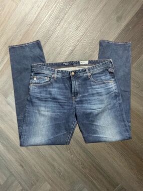 AG Adriano Goldschmied The Matchbox Slim Straight Denim Jeans Mens 38x34 Blue